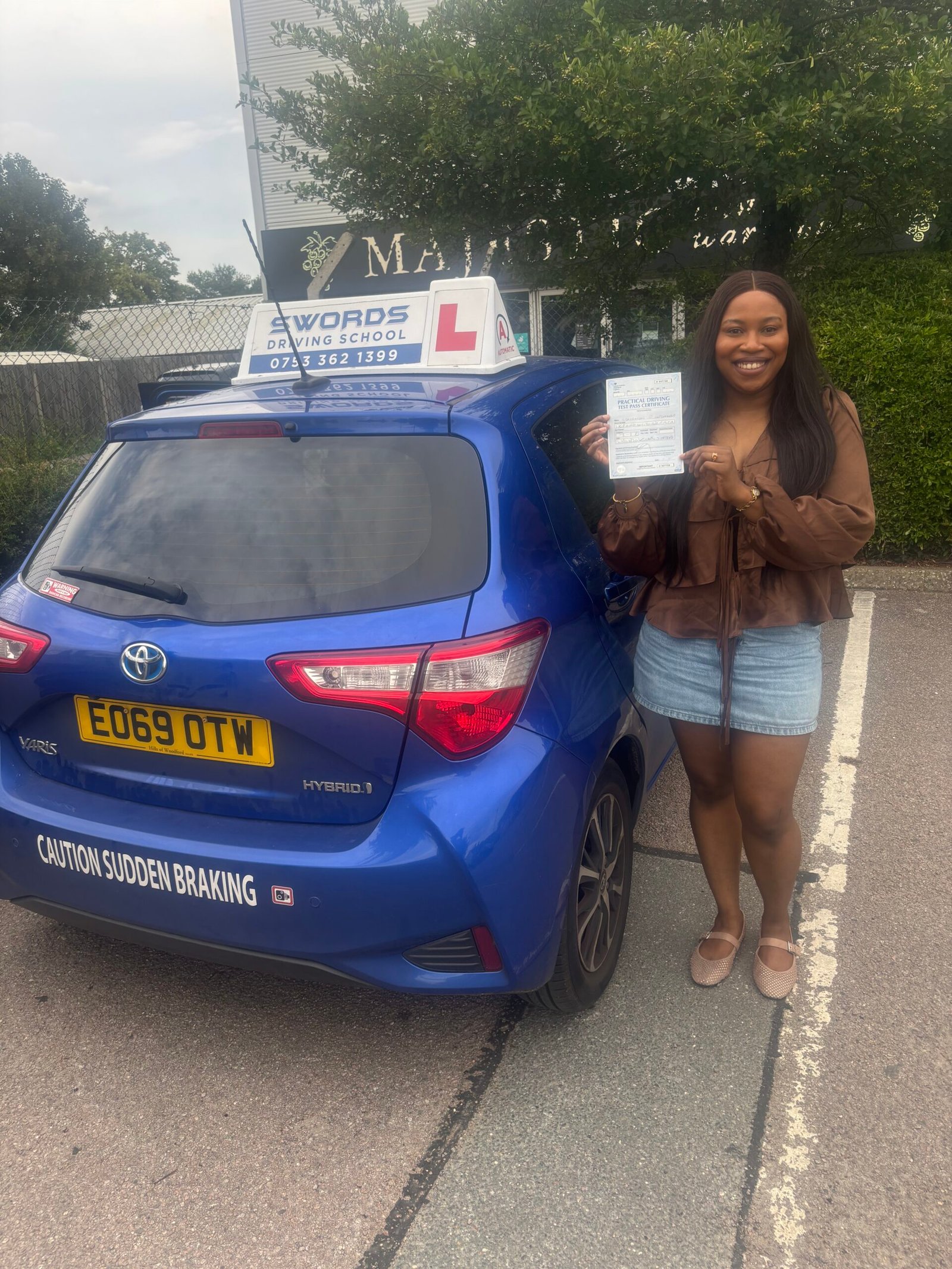 Successful Swords Driving School learner