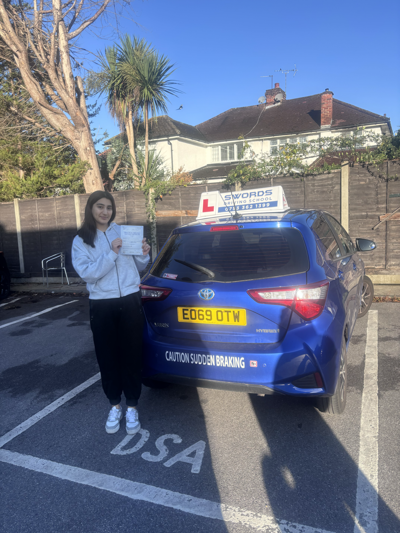 Swords Driving School student who passed their driving test